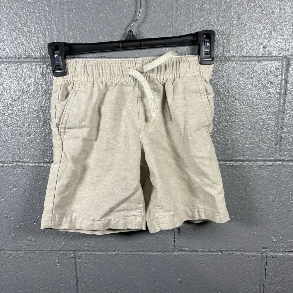 Old Navy Shorts Kids Small Linen Blend Pull On Casual Beach Summer